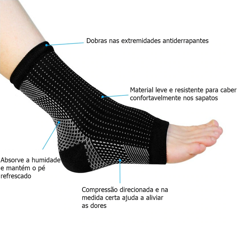 Meias de compressão, Varizes, Circulação, Pernas cansadas, Trombose, Edema, Conforto, Saúde vascular, Escleroterapia, Prevenção, Athleisure, Atividade física, Viagem, Longas horas em pé, Gravidez, Diabetes.