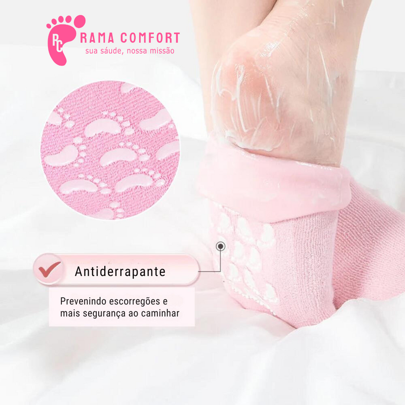 meias hidratantes, meias de silicone, meias para calos, meias borracha, meias hidratação, foot care, footcare, gel care, gelcare, meias foot care, meias gel care