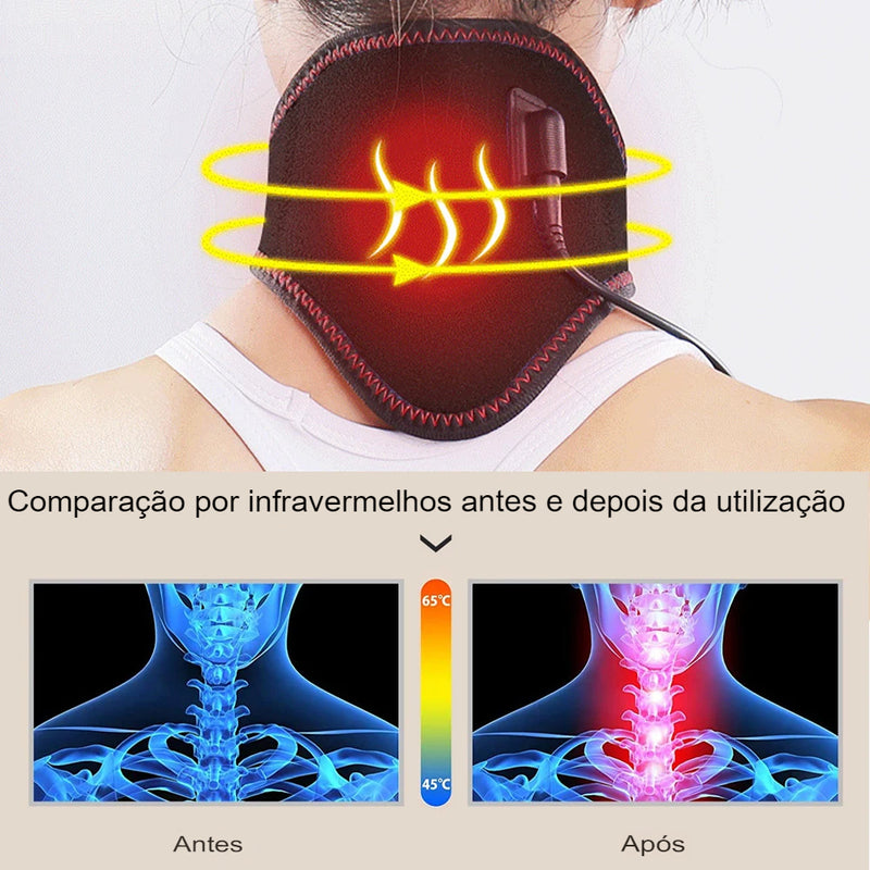 massageador de cervical, aquecimento pescoço, massageador de pescoço, terapia de pescoço, terapia de cervical