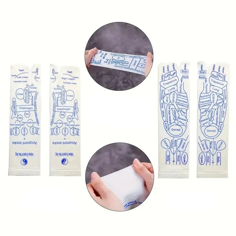 Meias de reflexologia com ferramentas de massagem, conjunto de meias de reflexologia Serenity Steps, conjunto de ferramentas de meias de acupressão de reflexologia, meias de massagem de pés de acupressão de reflexologia em casa