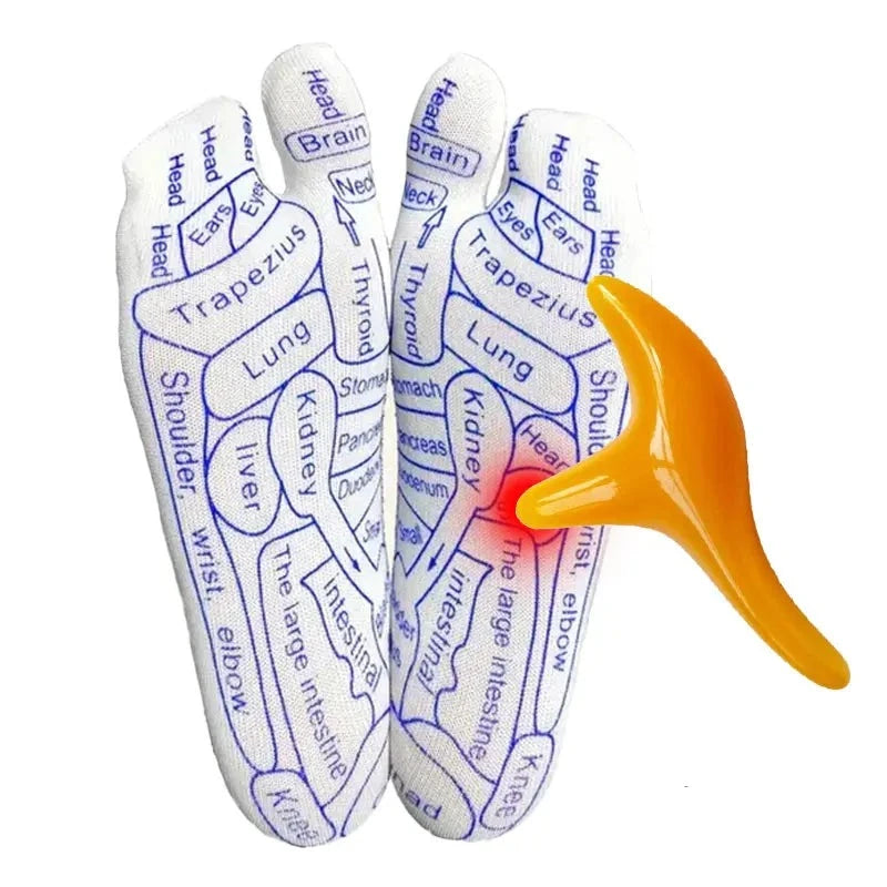 Meias de reflexologia com ferramentas de massagem, conjunto de meias de reflexologia Serenity Steps, conjunto de ferramentas de meias de acupressão de reflexologia, meias de massagem de pés de acupressão de reflexologia em casa