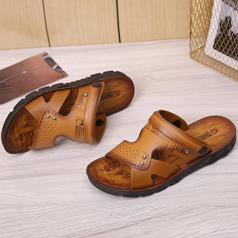 sandália masculina, sandália de couro masculina, sandália masculina com traseira, chinelo masculino com traseira, chinelo em couro, chinelo confortável homem