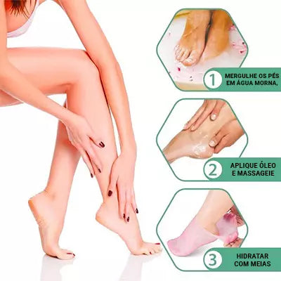 Meias Hidratantes Foot Care/ 3X SEM JUROS - E-books + Frete Grátis