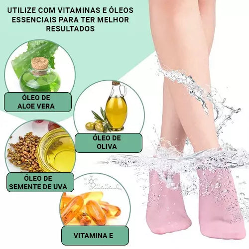 Meias Hidratantes Foot Care/ 3X SEM JUROS - E-books + Frete Grátis